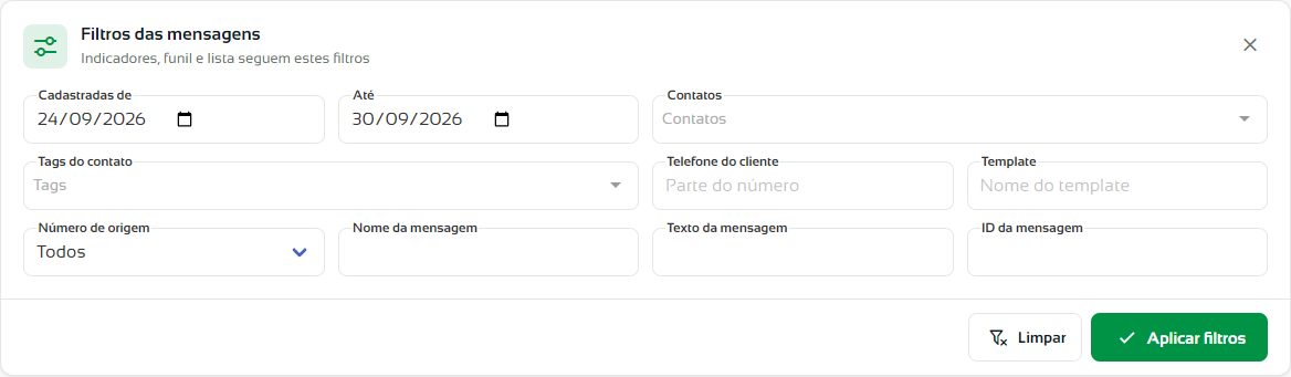 Busca por erros em mensagens agendadas