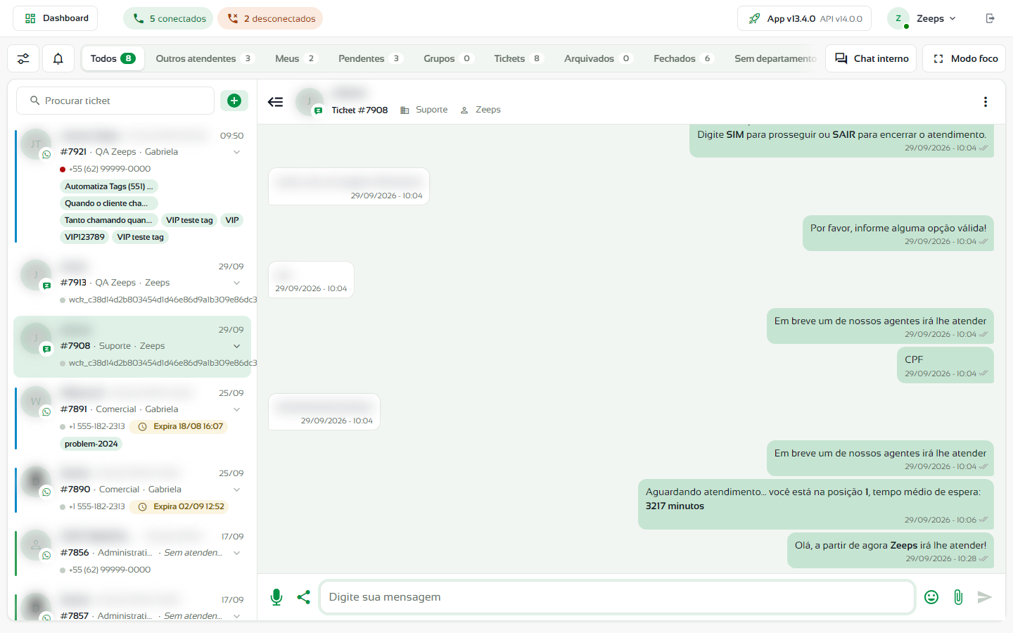 Priorização de conversas no Chat