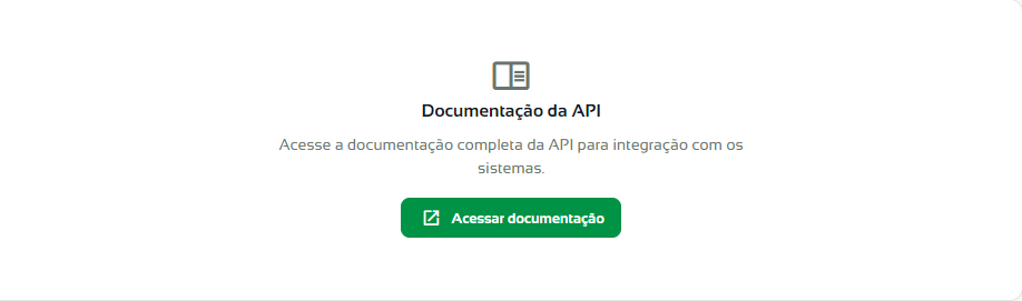 Aba Documentação com o botão Acessar documentação